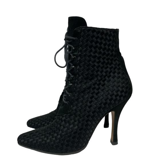 Vintage Marco Delli Womens Size 8 Black Pointed Heel Boots - Picture 6 of 9